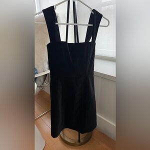 Alice + Olivia Black Velvet Mini Dress